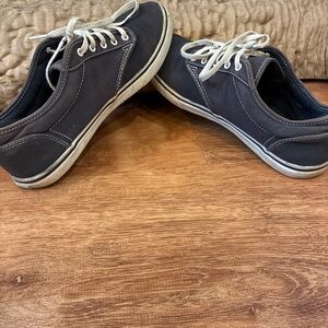 Vans Low Top Canvas Sneakers Women's 8 Navy Lace Up Casual
